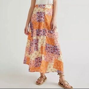 Free People Button Down Sammy Maxi Skirt